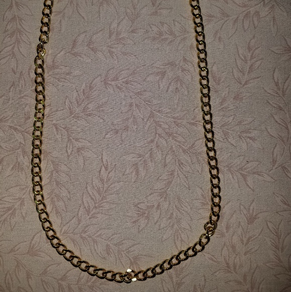 18 K GOLD PLATED CUBAN LINK NECKLACE NEW !!! - Picture 2 of 6